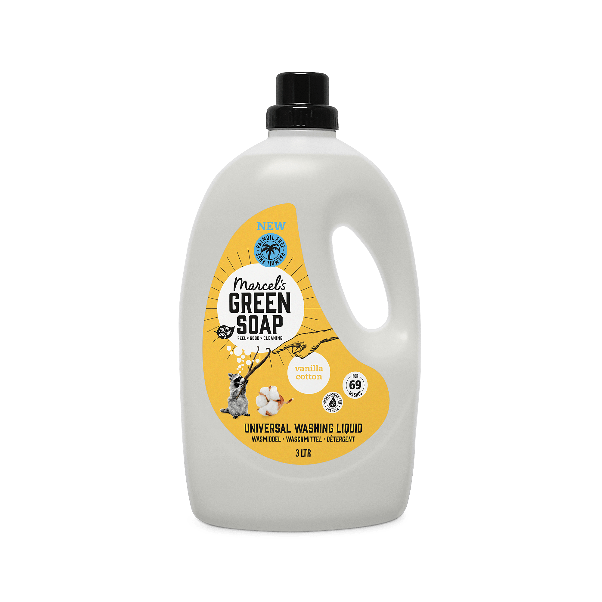 M.Green soap Lessive liquide universel vanille & coton 3l
